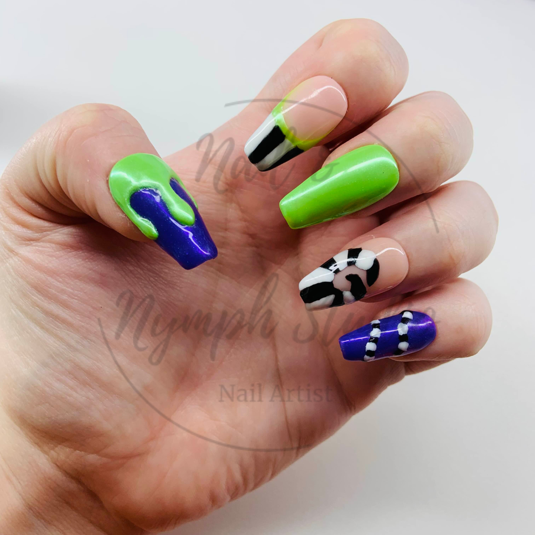 Beetlejuice Press On Nails