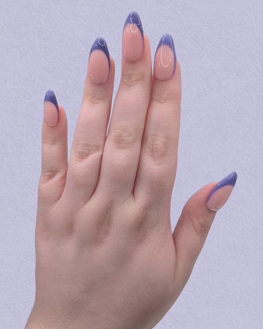 Lilac French Tips Press On Nails