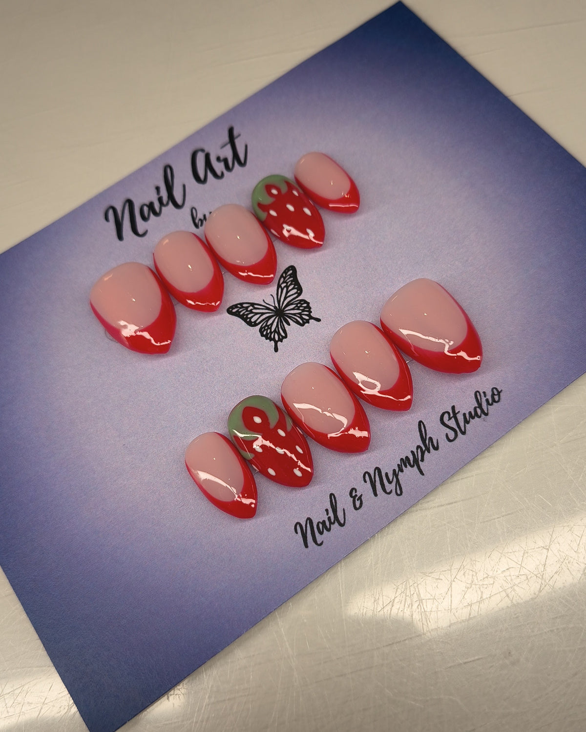 Strawberry Picking Press On Nails